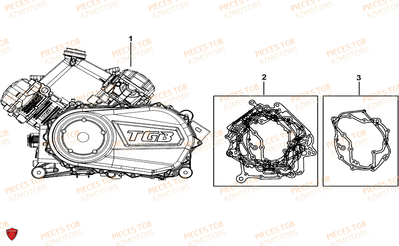 Moteur TGB Pieces TGB BLADE 1000 LTX ABS (No Serie RFCETTTBG.. Type: ETT-JJ)