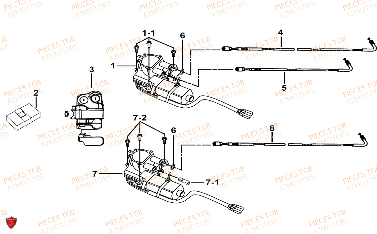 MOTEUR DIFFERENTIEL TGB BLADE 1000 LTX ABS