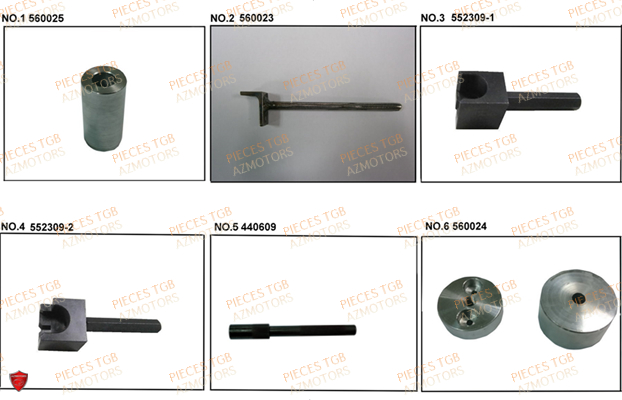 Outils 6 TGB Pieces TGB BLADE 1000 LTX ABS (No Serie RFCETTTBG.. Type: ETT-JJ)