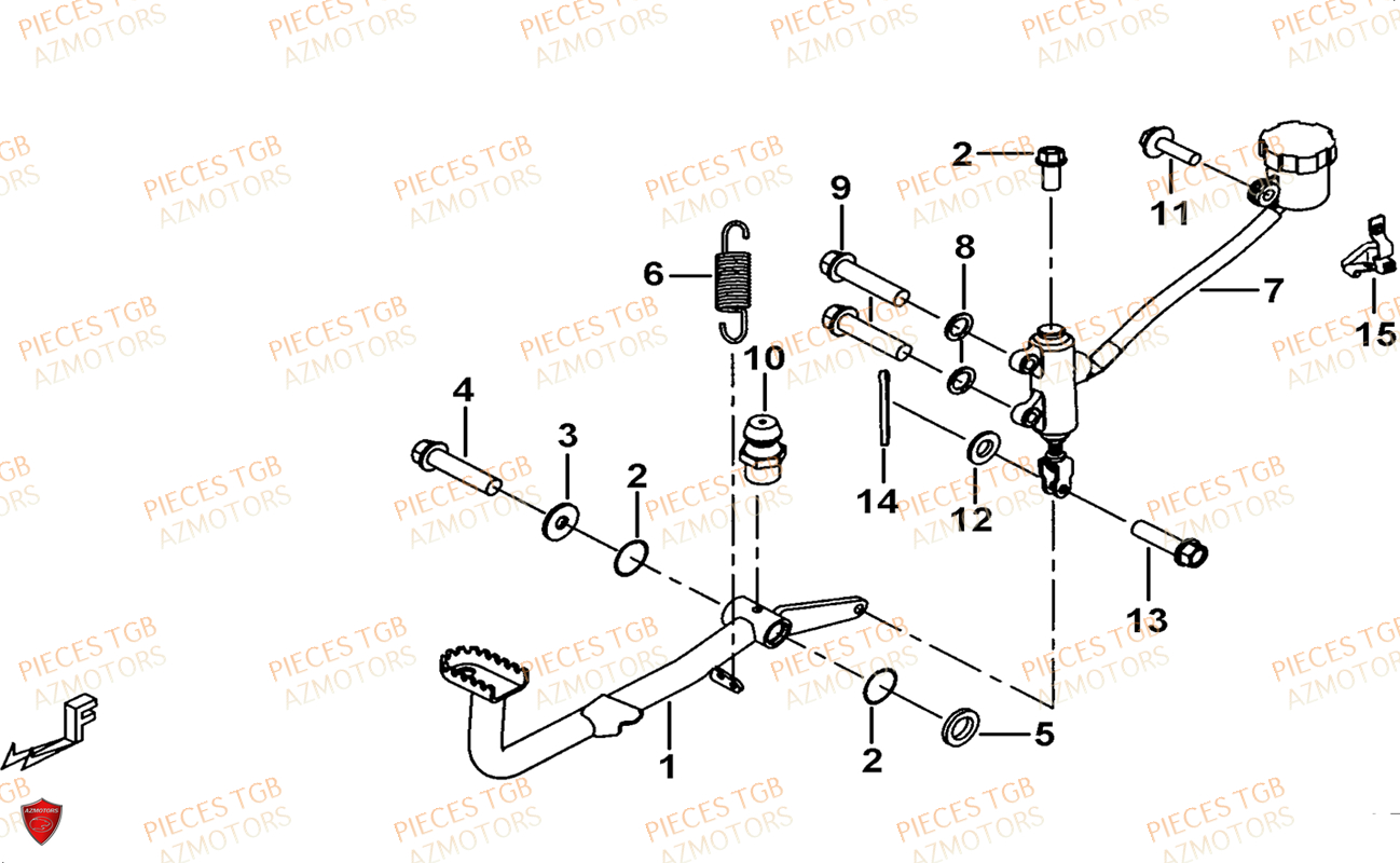 PEDALE DE FREIN TGB BLADE 1000 LTX ABS