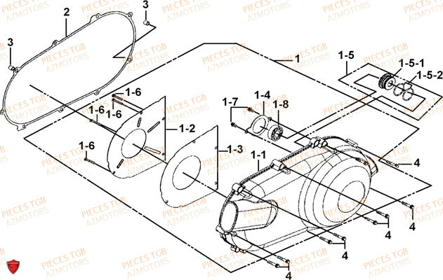 COUVERCLE GAUCHE TGB BLADE 250S LE LIMITED