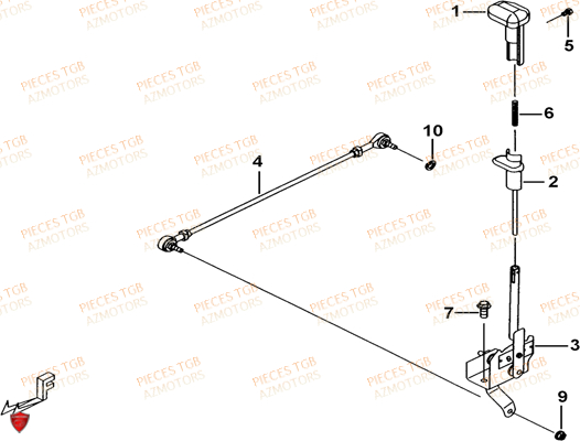 LEVIER DE VITESSES TGB BLADE 250S LE LIMITED