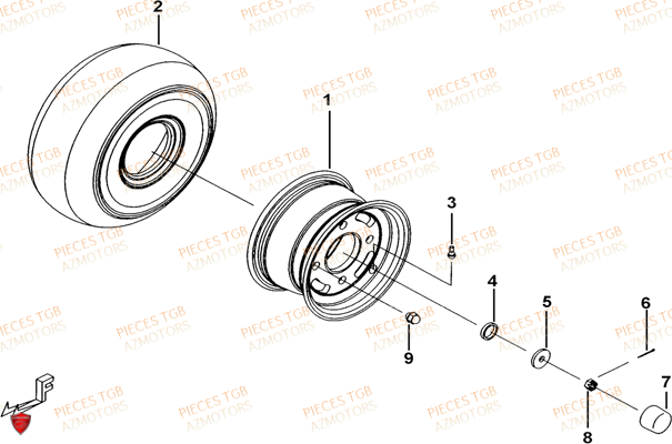 ROUES AVANT TGB BLADE 250S LE LIMITED