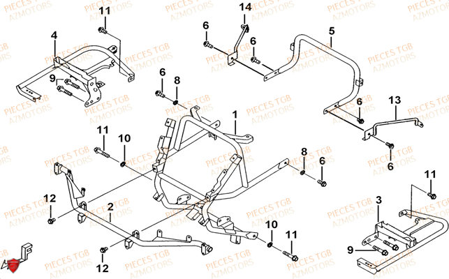 SUPPORT PARE CHOCS TGB BLADE 250S LE LIMITED