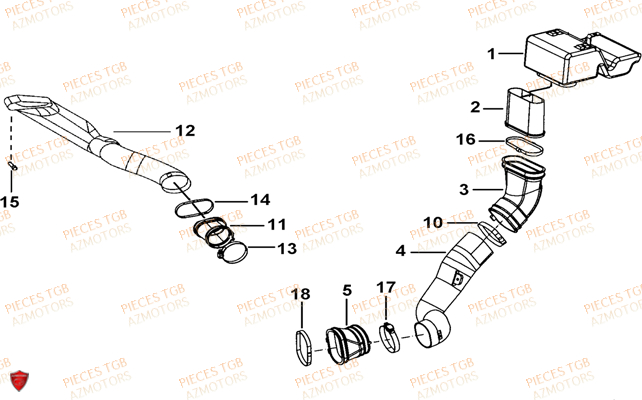 Admission TGB Pieces TGB BLADE 500 SL 4x4 2016 (No serie RFCFBGFTL.... Type FTG-D)