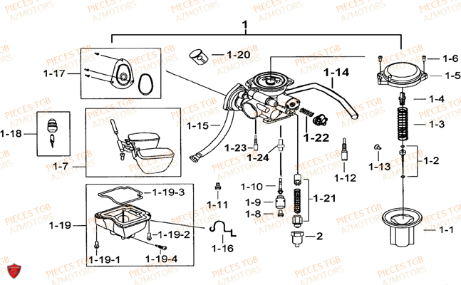 CARBURATEUR TGB BLADE 500 SL 2016