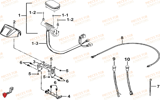 Compteur Mecanique TGB Pieces TGB BLADE 500 SL 4x4 2016 (No serie RFCFBGFTL.... Type FTG-D)