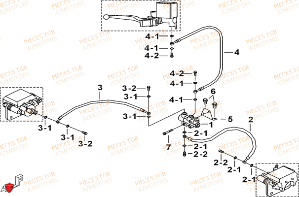 Frein Avant TGB Pieces TGB BLADE 500 SL 4x4 2016 (No serie RFCFBGFTL.... Type FTG-D)