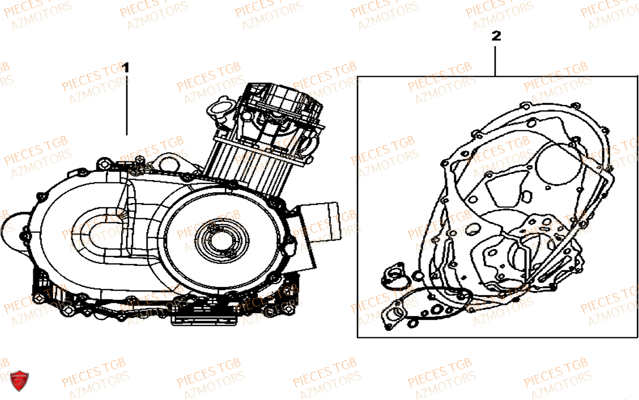 Moteur TGB Pieces TGB BLADE 500 SL 4x4 2016 (No serie RFCFBGFTL.... Type FTG-D)