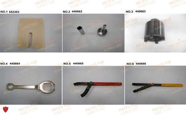 Outils 3 TGB Pieces TGB BLADE 500 SL 4x4 2016 (No serie RFCFBGFTL.... Type FTG-D)