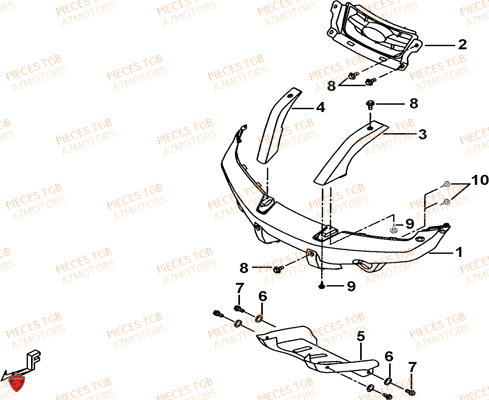 PARE CHOCS TGB BLADE 500 SL 2016