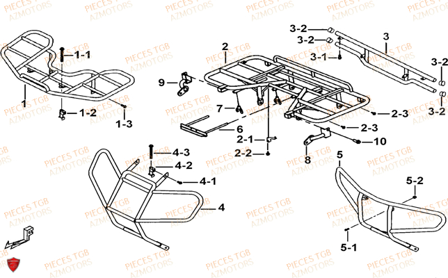 PORTE BAGAGES (OPTION) TGB BLADE 500 SL 2016