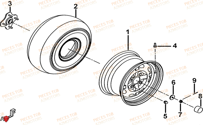 ROUES ARRIERE TGB BLADE 500 SL 2016