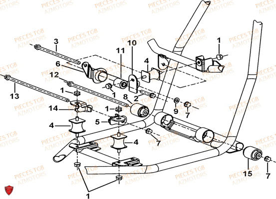 SUPPORTS MOTEUR TGB BLADE 500 SL 2016