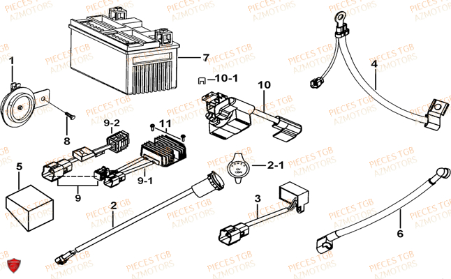 SYSTEME ELECTRIQUE 3 TGB BLADE 500 SL 2016