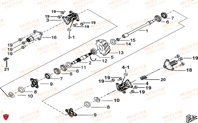 TRANSMISSION TGB BLADE 500 SL 2016