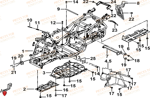 Chassis TGB Pieces BLADE 525 SE_FI (2012 - 2014) (No Serie RFCFBFFGE...Type: FBG-HFE)