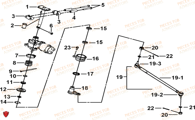 Colonne Direction Eps TGB Pieces BLADE 525 SE_FI (2012 - 2014) (No Serie RFCFBFFGE...Type: FBG-HFE)