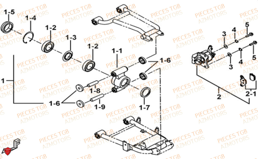 Axe Arriere TGB Pieces TGB BLADE 550 FLX EPS