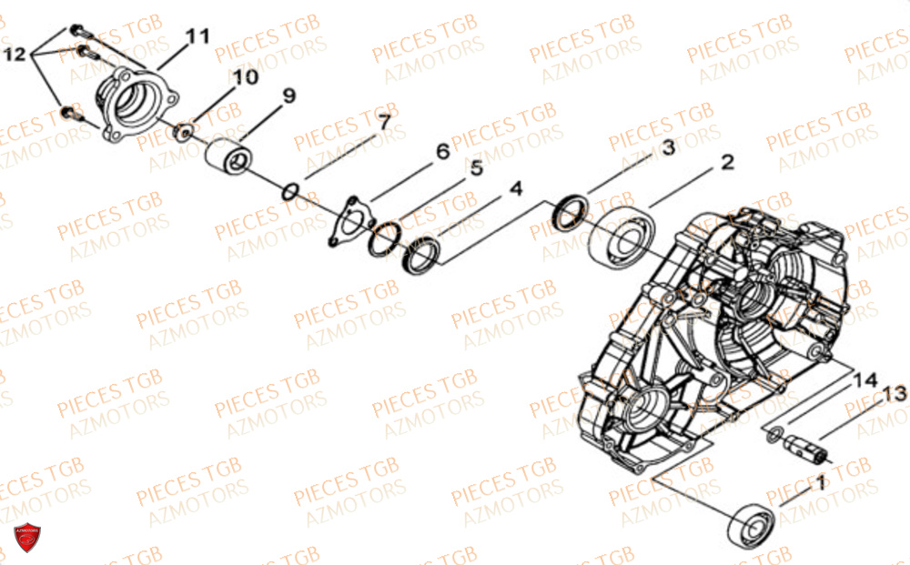 Cache Carter Moteur Gauche TGB Pieces TGB BLADE 550 FLX EPS