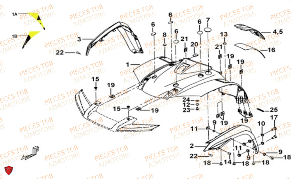 Carrosserie Avant TGB Pieces TGB BLADE 550 FLX EPS