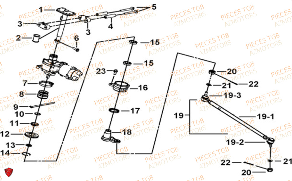 Colonne De Direction TGB Pieces TGB BLADE 550 FLX EPS