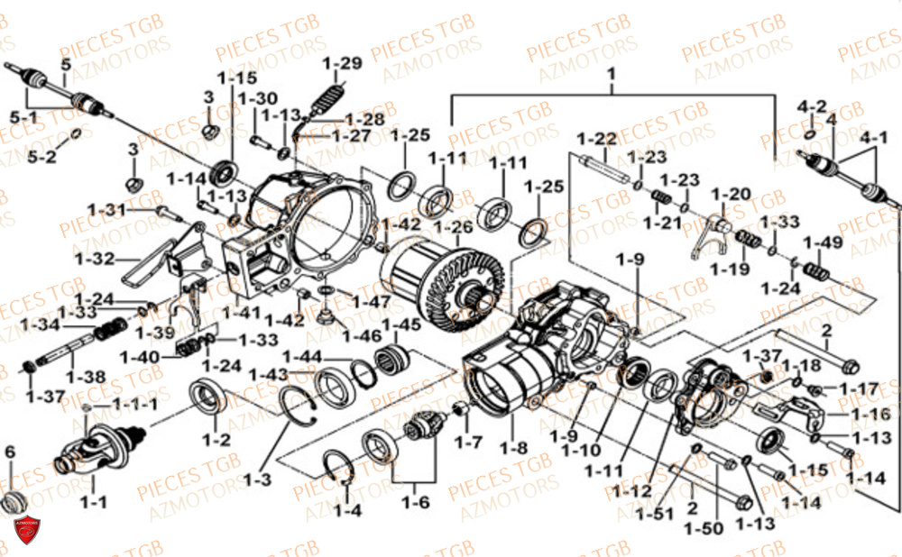 Differentiel Avant TGB Pieces TGB BLADE 550 FLX EPS