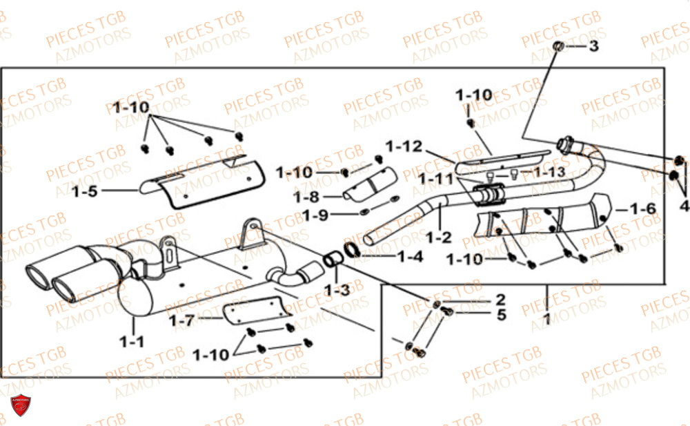 Echappement TGB Pieces TGB BLADE 550 FLX EPS