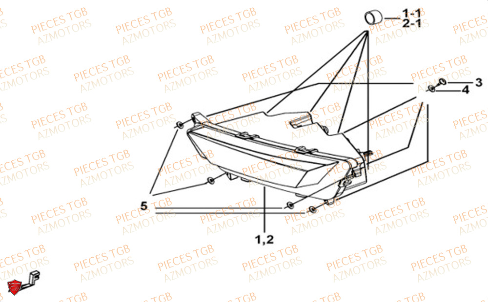 Eclairage Avant Led TGB Pieces TGB BLADE 550 FLX EPS