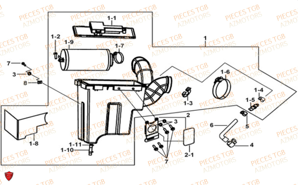 Filtre A Air TGB Pieces TGB BLADE 550 FLX EPS