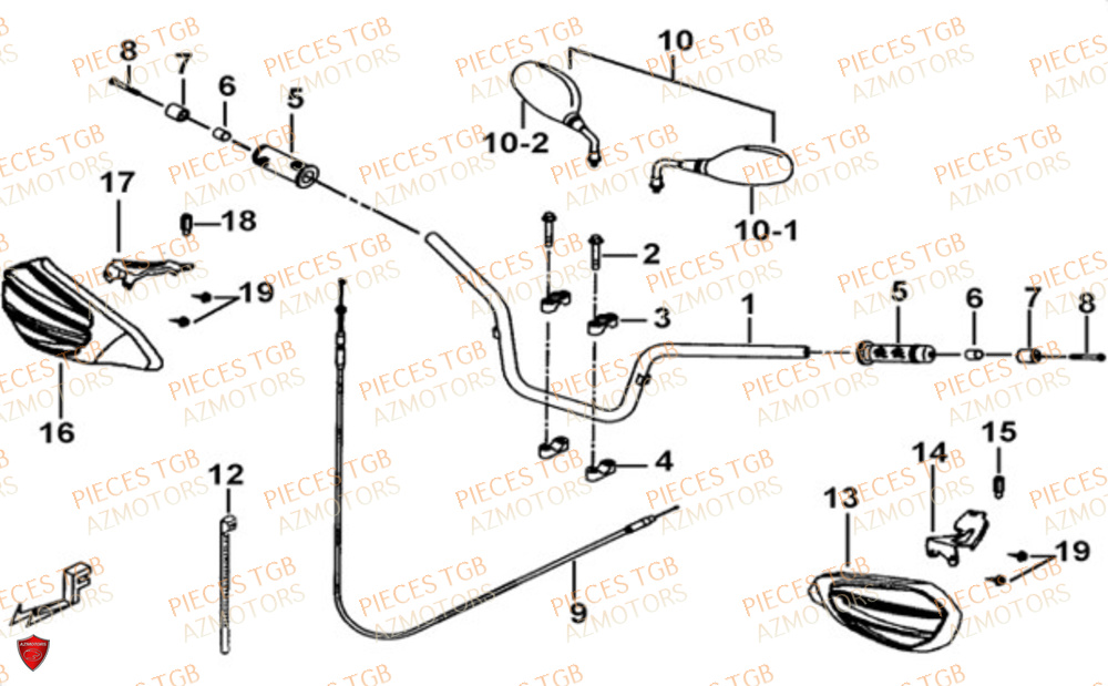 Guidon TGB Pieces TGB BLADE 550 FLX EPS