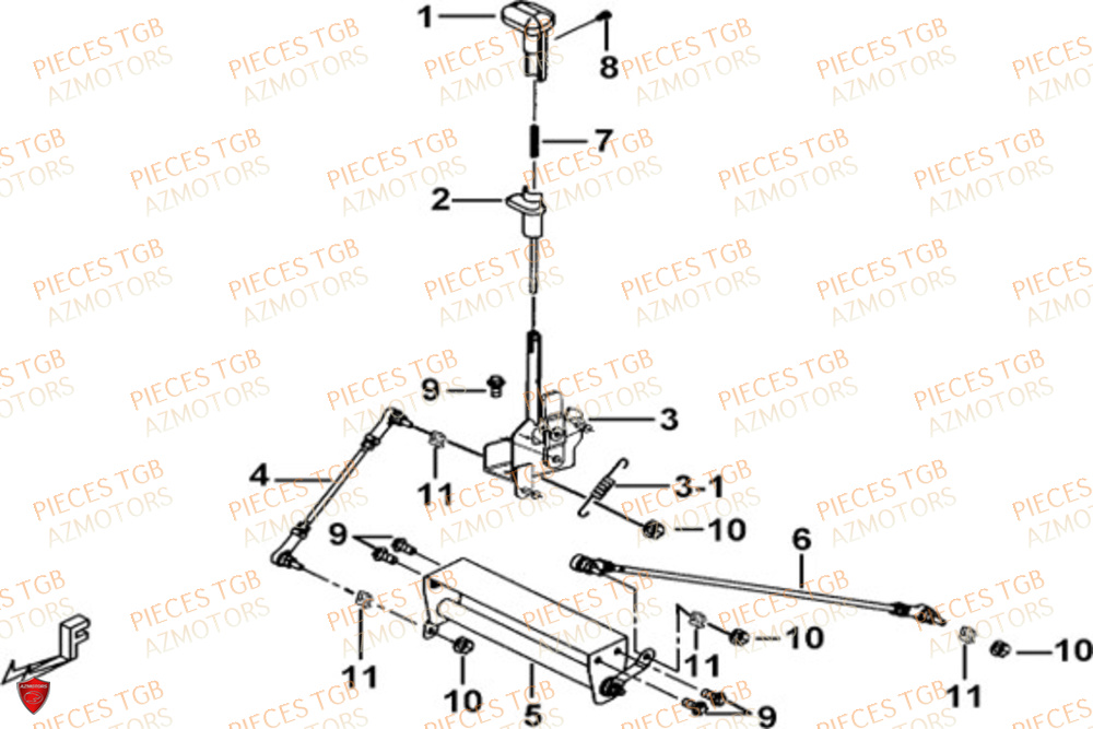 Levier De Vitesses TGB Pieces TGB BLADE 550 FLX EPS