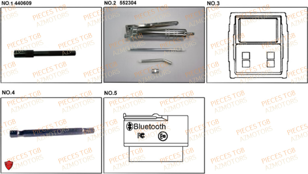 Outils 5 TGB Pieces TGB BLADE 550 FLX EPS