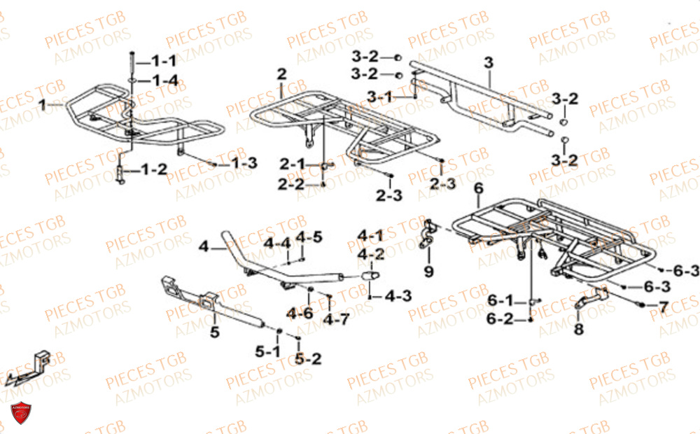 Porte Bagages Option TGB Pieces TGB BLADE 550 FLX EPS