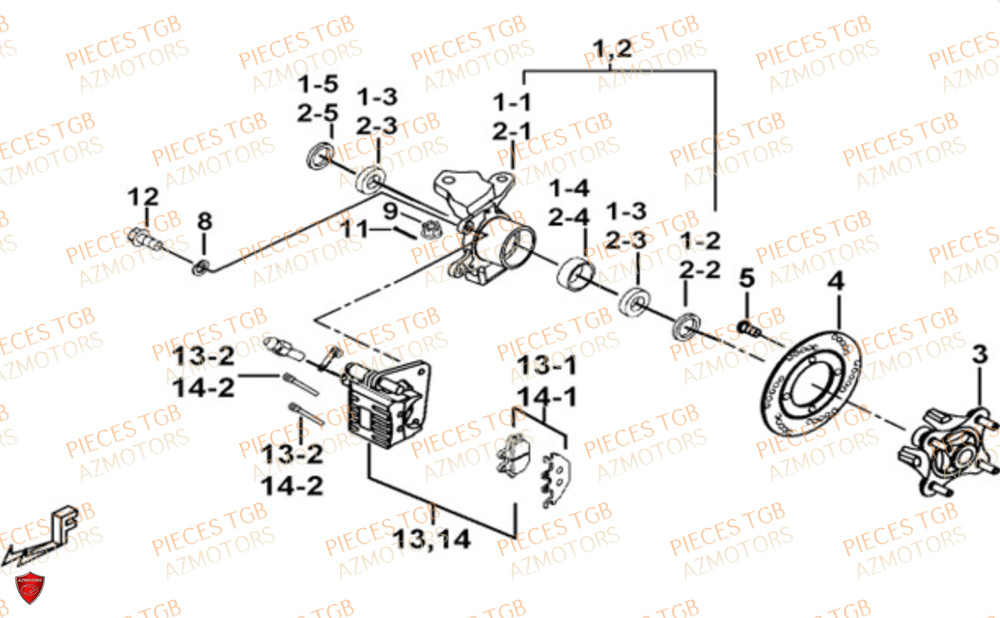 Porte Fusee De Direction TGB Pieces TGB BLADE 550 FLX EPS