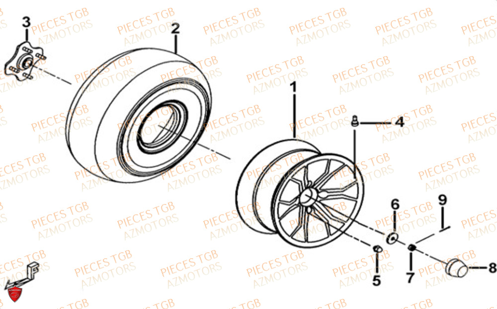 Roues Arriere TGB Pieces TGB BLADE 550 FLX EPS