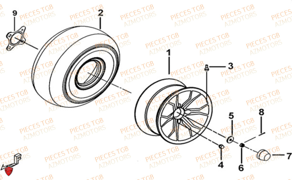 Roues Avant TGB Pieces TGB BLADE 550 FLX EPS