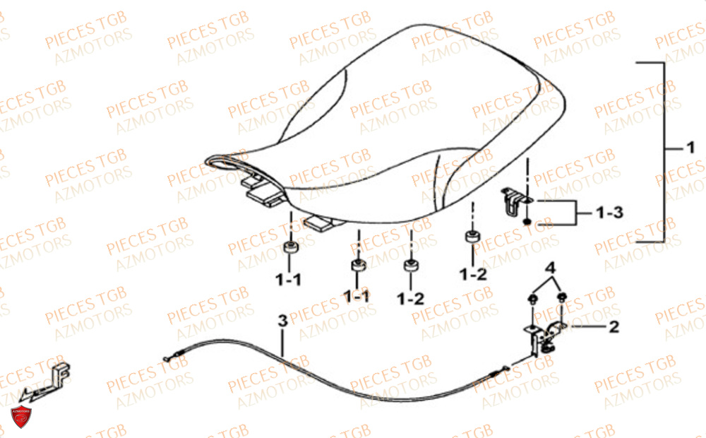 Selle TGB Pieces TGB BLADE 550 FLX EPS