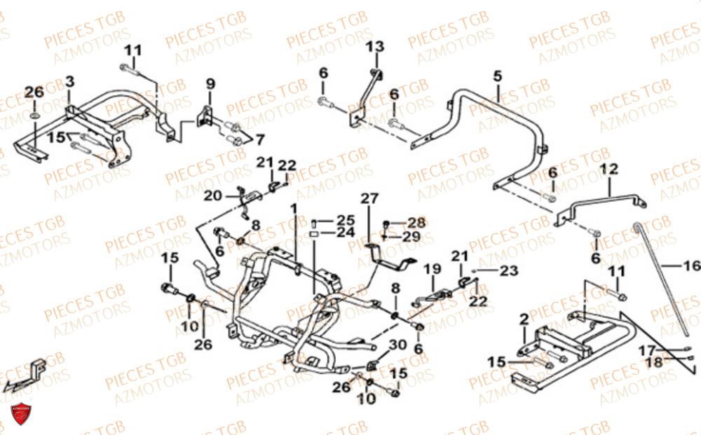 Support Pare Chocs TGB Pieces TGB BLADE 550 FLX EPS