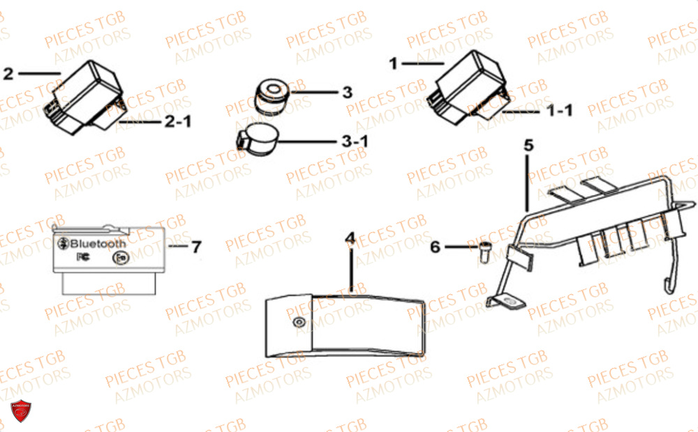 Support TGB Pieces TGB BLADE 550 FLX EPS