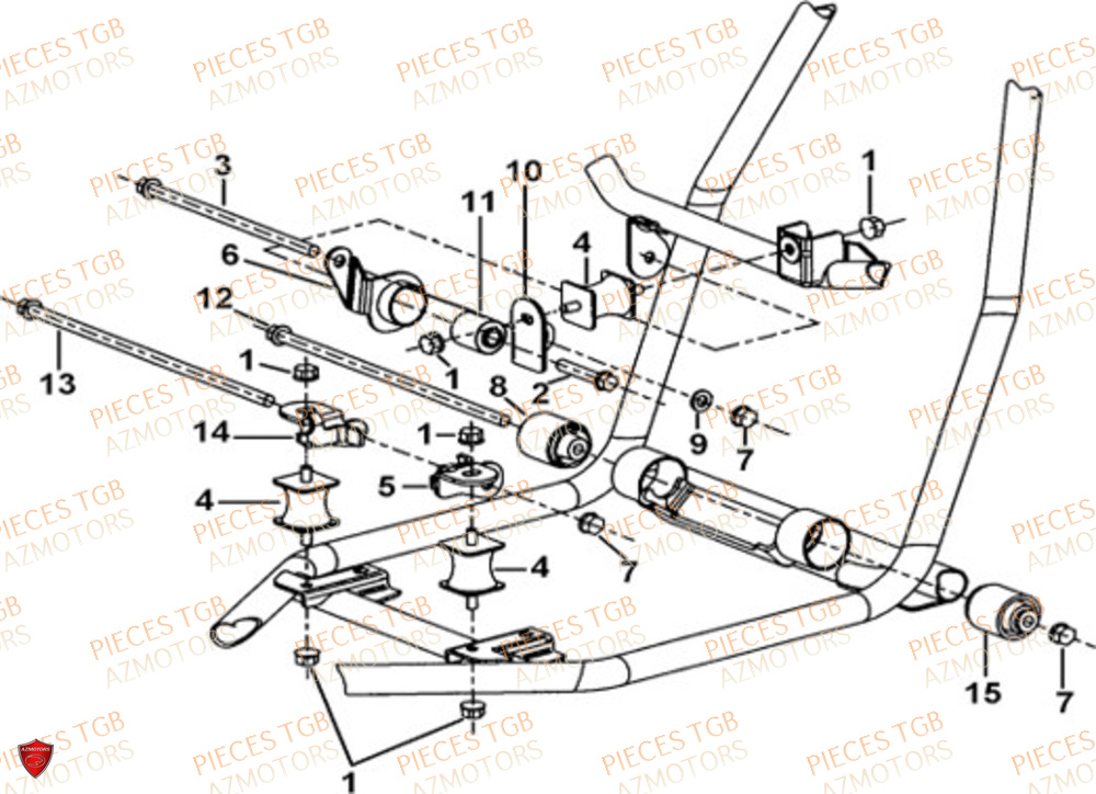 Supports Moteur TGB Pieces TGB BLADE 550 FLX EPS