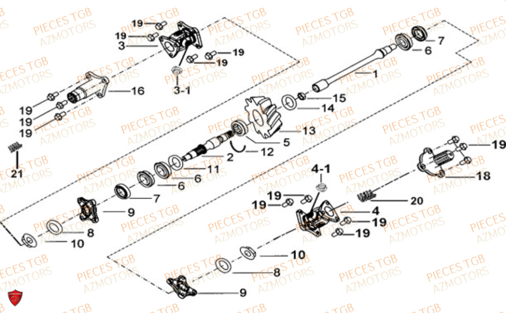 Transmission TGB Pieces TGB BLADE 550 FLX EPS