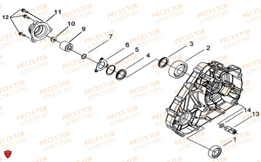 Cache Carter Moteur Gauche TGB Pieces TGB BLADE 600 FLX EPS