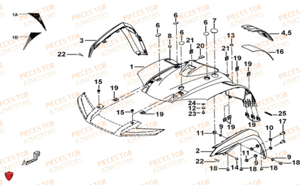 CARROSSERIE AVANT TGB BLADE 600 FLX