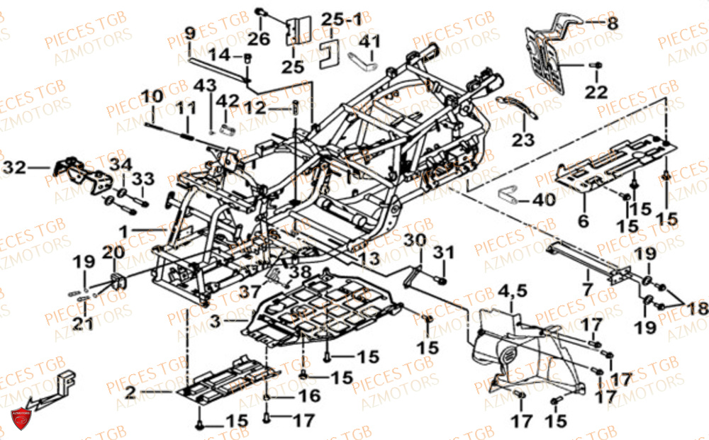 Chassis TGB Pieces TGB BLADE 600 FLX EPS