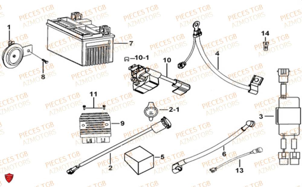 COMPOSANT ELECTRIQUE TGB BLADE 600 FLX