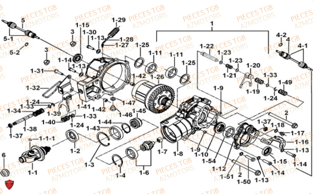 Differentiel Avant TGB Pieces TGB BLADE 600 FLX EPS