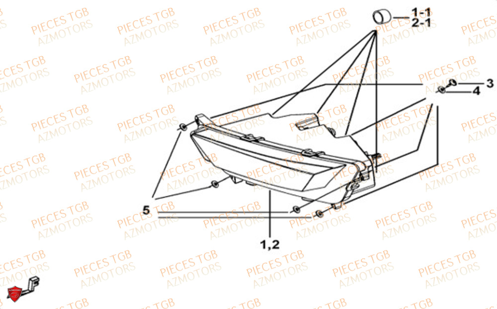 Eclairage Avant Led TGB Pieces TGB BLADE 600 FLX EPS