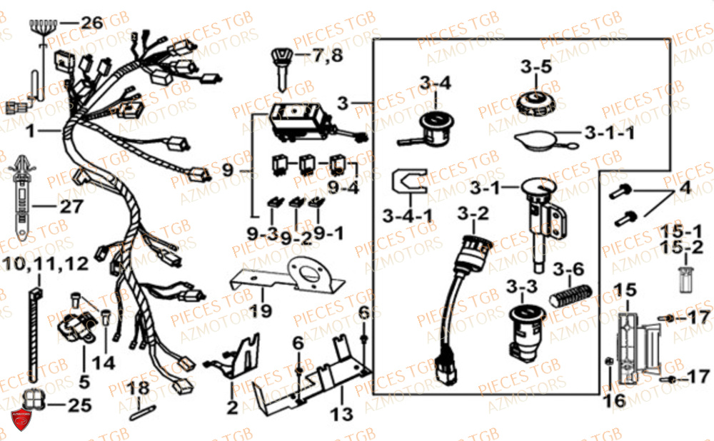 Equipement Electrique TGB Pieces TGB BLADE 600 FLX EPS