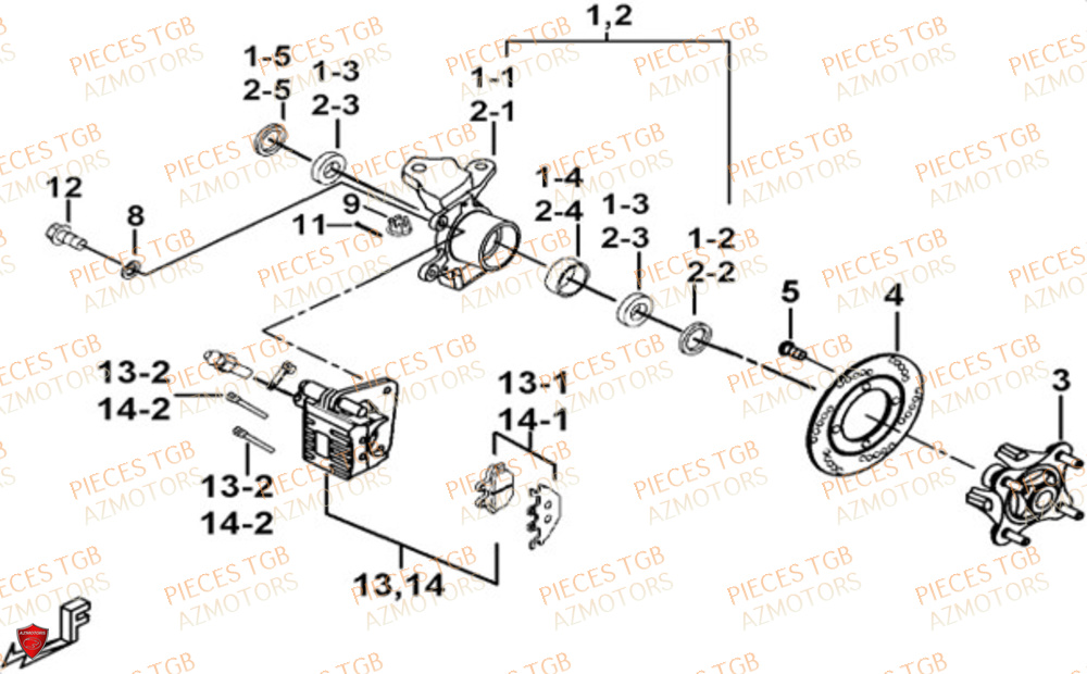 PORTE FUSEE DE DIRECTION TGB BLADE 600 FLX